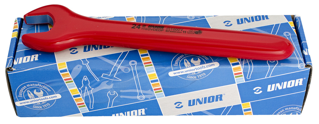 #demo# 110/2VDEDPCB-Juego de llaves fijas de una boca aisladas, en caja de cartón-10 - 24/10