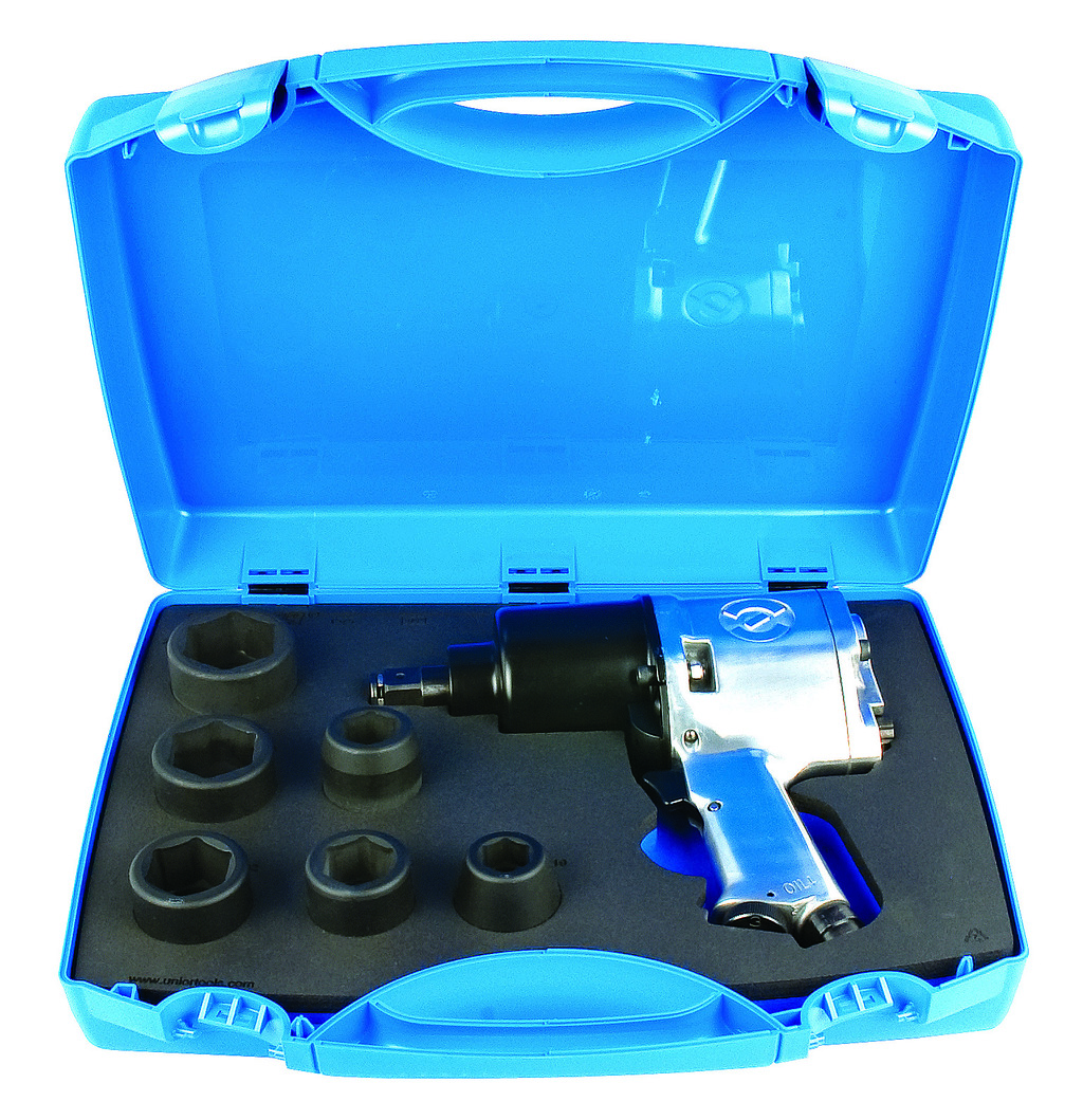 #demo# 1575-Juego de pistola neumática y vasos de impacto de 1/2" en caja de plástico-/7