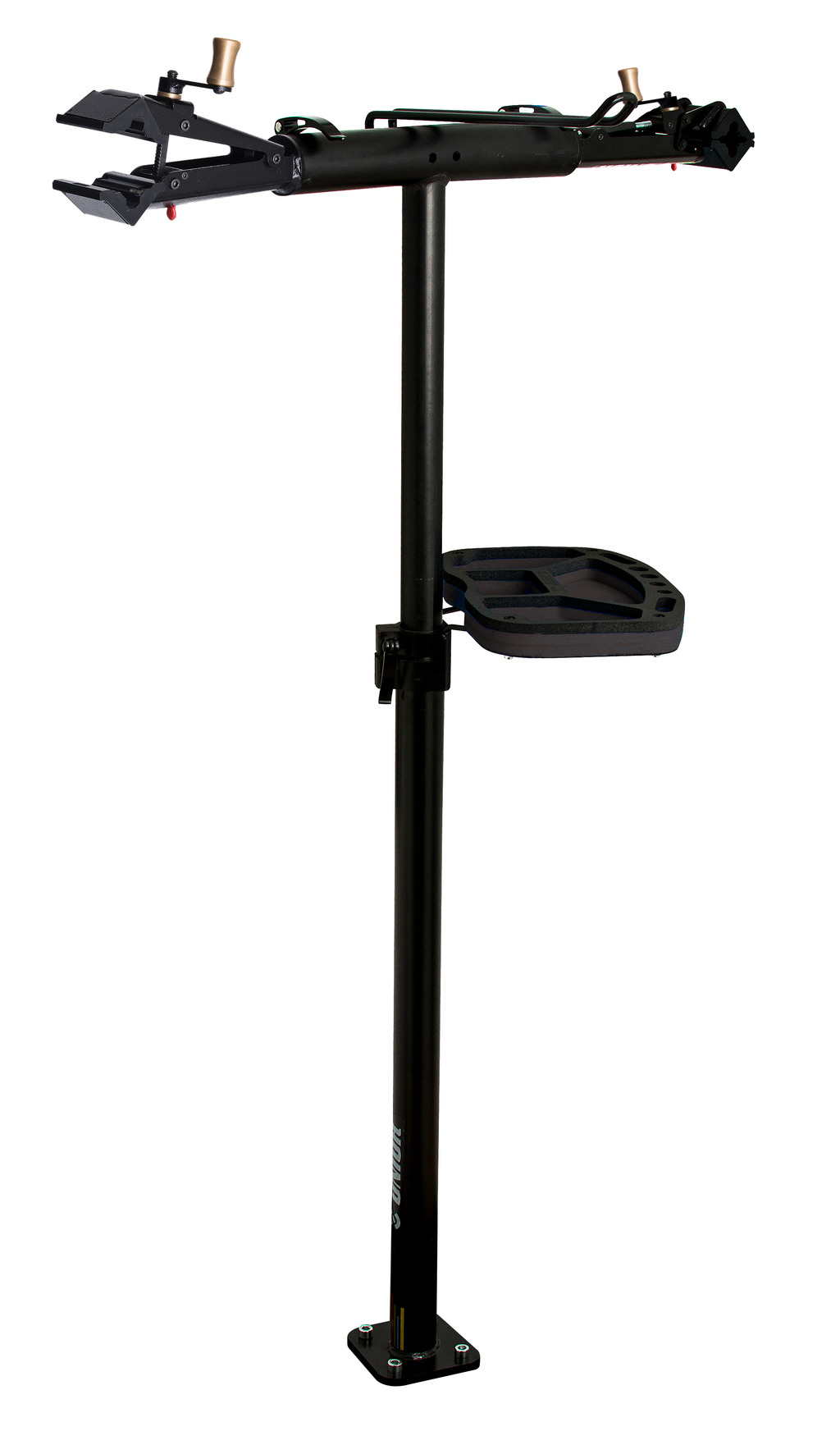 #demo# 1693CQ1- Caballete de reparación profesional de doble abrazadera y liberación rápida, sin base