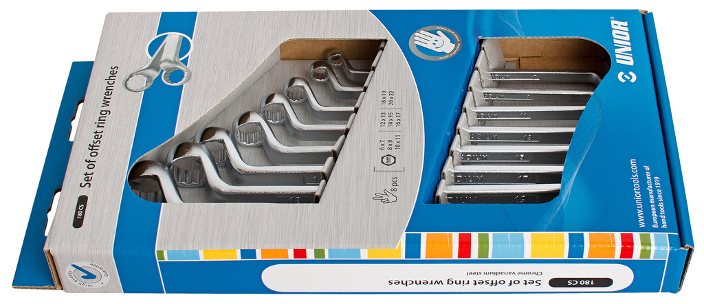 #demo# 180/1CS-Juego de llaves estrella acodadas en expositor de carton-6 - 22/8