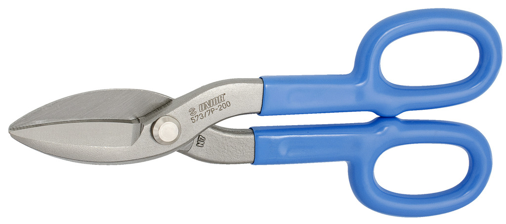 #demo# 573/7P-Tijera para hojalatero de dos ojos con hojas anchas rectas-350
