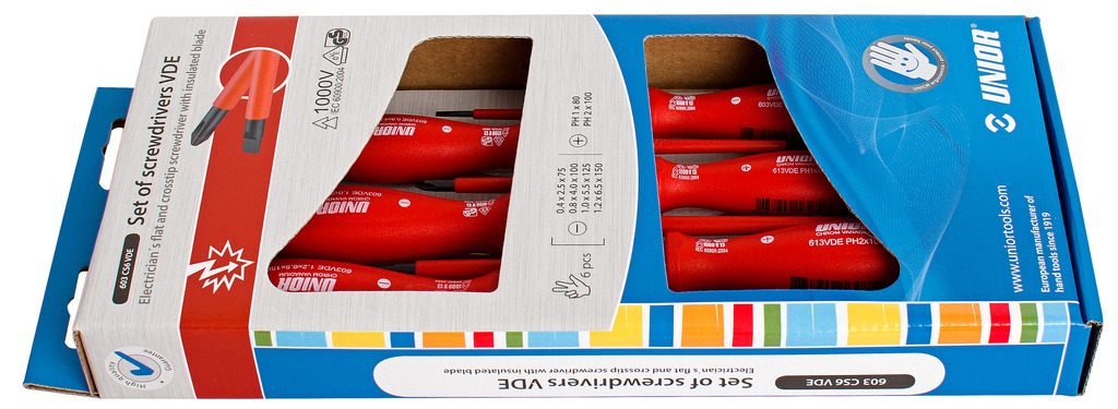 #demo# 603CS6VDE-Juego de destornilladores aislados VDE, en caja de cartón-/6
