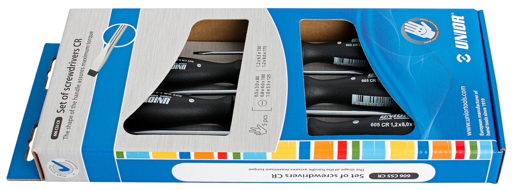 #demo# 606CS5CR-Juego de destornilladores CR, en caja de cartón-/5