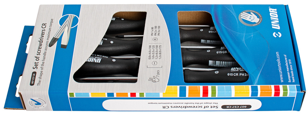 #demo# 609CS7CR-Juego de destornilladores CR, en caja de cartón-/7