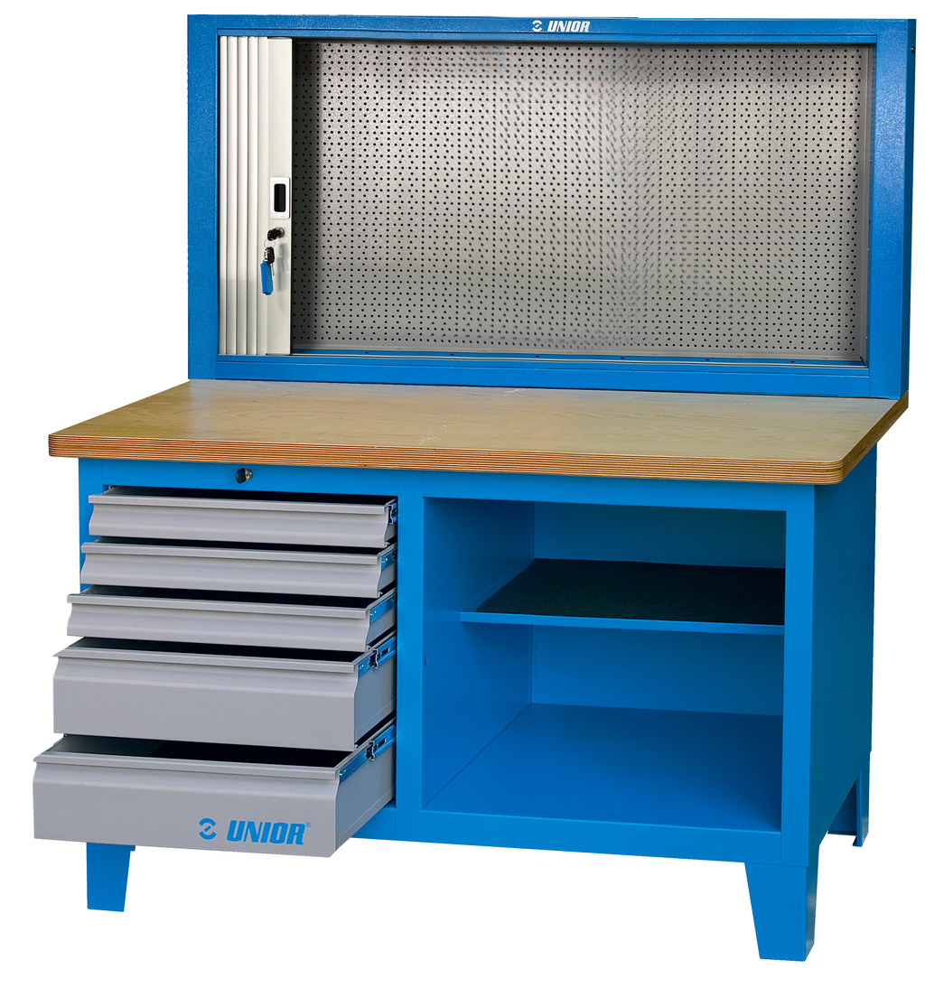 #demo# 946ACR-Banco de trabajo con armario con persiana-1500