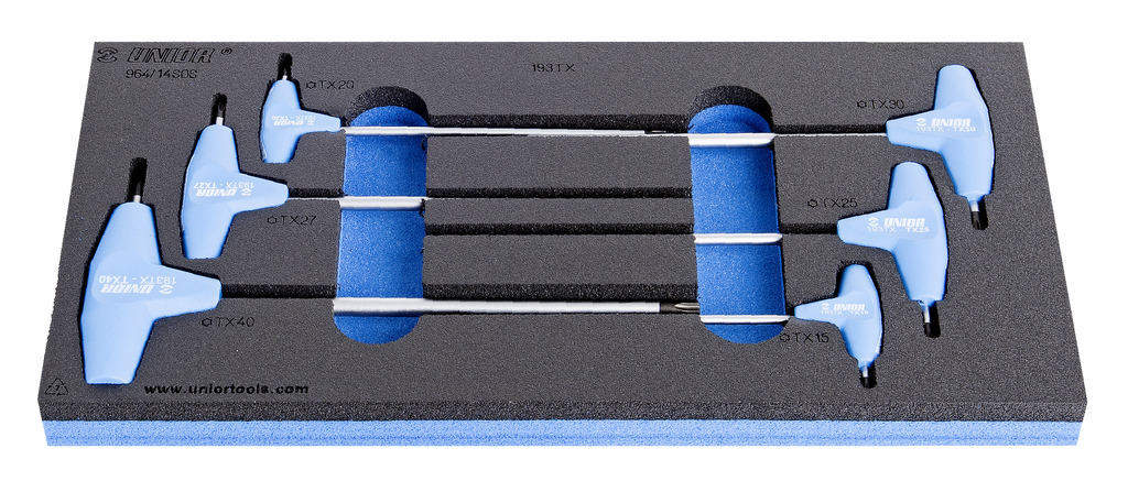 #demo# 964/14SOS-Juego de desarmadores Torx en T en bandeja de plástico-15 - 40/6