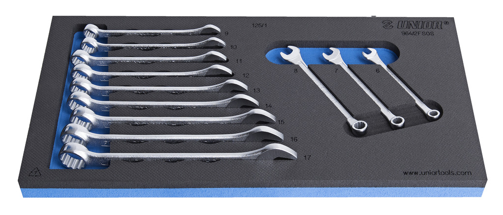 #demo# 964/2FSOS-Juego de llaves combinadas cortas en bandeja SO