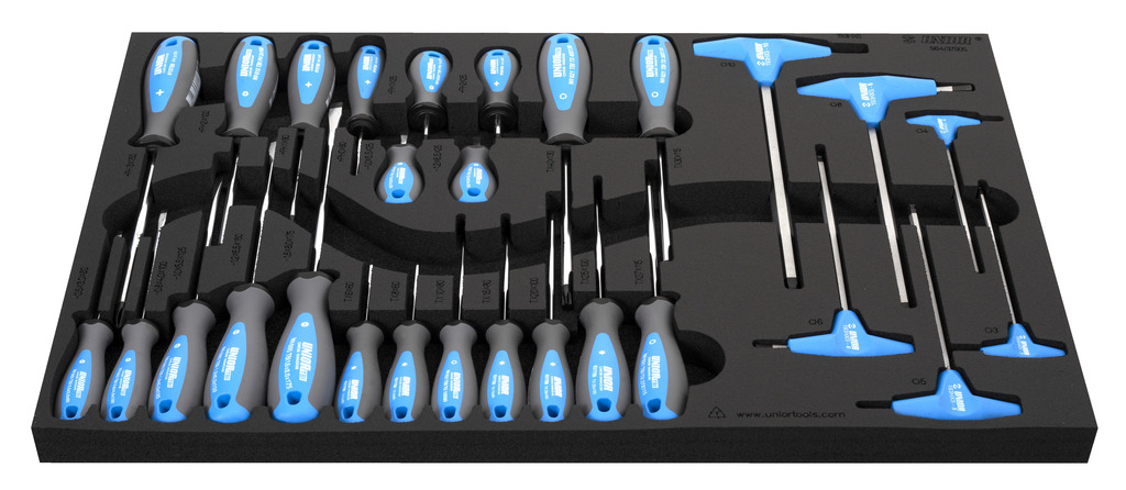 #demo# 964/37SOS-Juego de destornilladores en bandeja SOS-/28