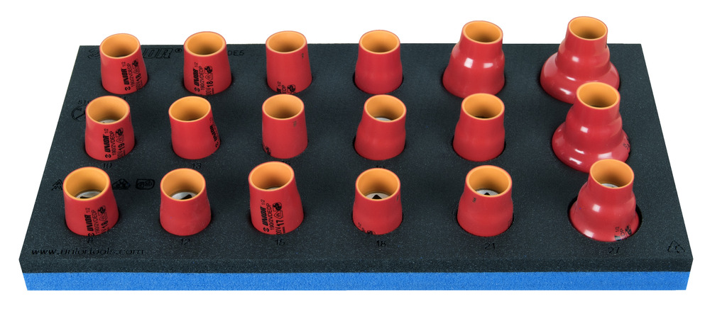 #demo# 964VDE5-Juego de vasos 1/2" aislados en bandeja SOS